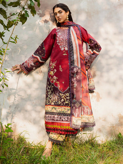 Parishay Rang e Sarma Khaddar Embroidered Stitched 3-Piece Suit-SAR-06