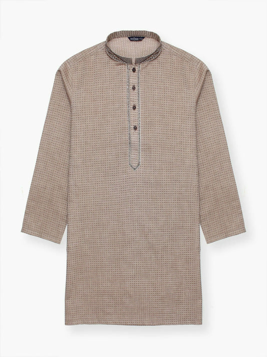 Velvour Boys Cotton Embroidered Stitched Kurta-VB197-B