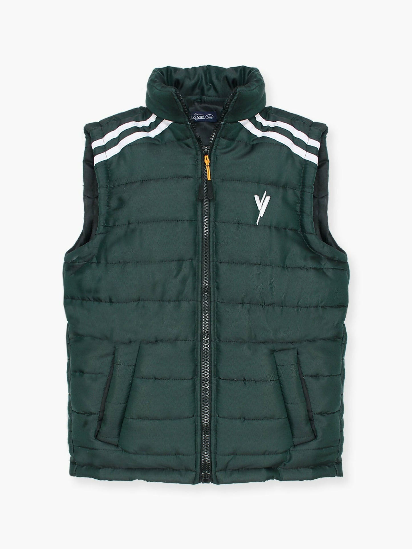 Green Velvour  Puffer Jacket-VJ35-C