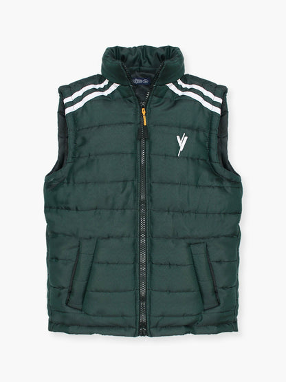 Green Velvour  Puffer Jacket-VJ35-C