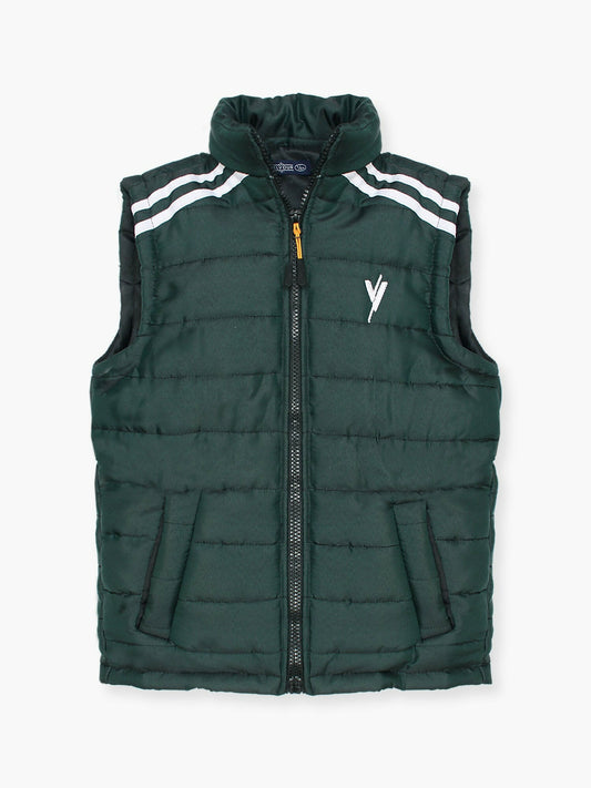Green Velvour  Puffer Jacket-VJ35-C