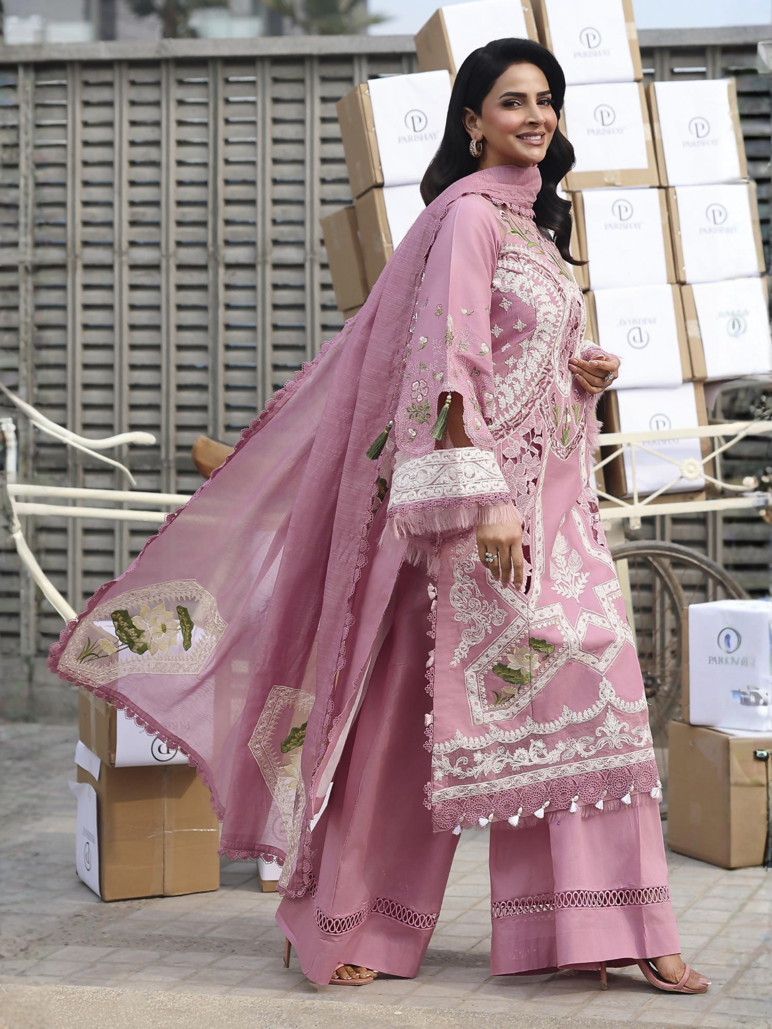 Parishay Monaco Luxury Lawn'26 Embroidered Unstitched 3-Piece Suit-MN-02