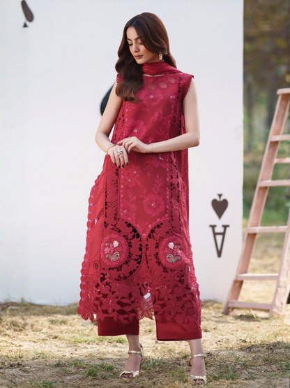 Parishay Summer Queen Lawn Embroidered Unstitched 3-Piece Suit-SQ-01