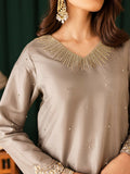 Allure By IH Raw Silk Embellished Stitched 3-Piece Suit-Sanaz