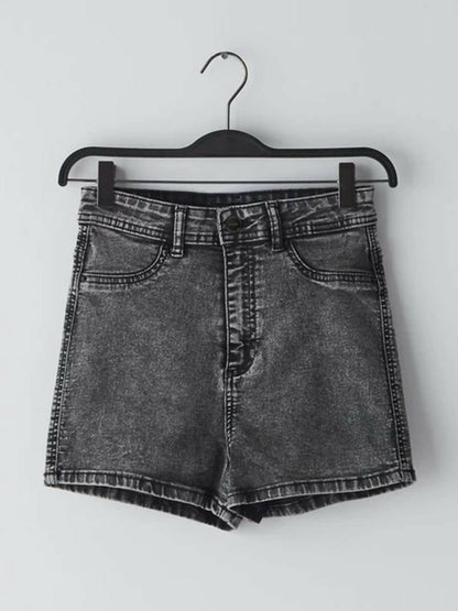Funky's Plain Mid Length Misty Denim/Jeans Shorts Waist-11446