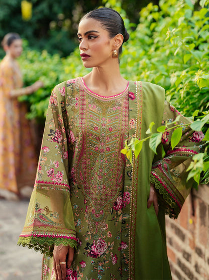 Binilyas Khaddar Embroidered Unstitched 3-Piece Suit-56-B