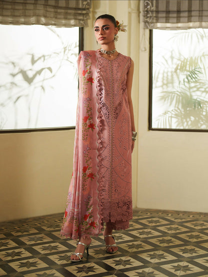 Binilyas Heritage Dore Summer'26 Lawn Embroidered Unstitched 3-Piece Suit-173-B