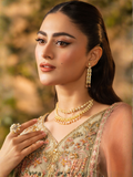Hemstitch Net Embroidered Stitched Lehenga-Zimil