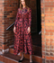 Panache Apparel Silk Printed Dress-Fire