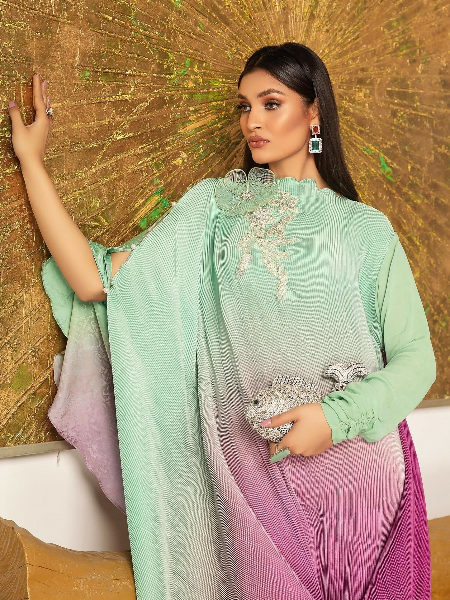 Shiza Hassan Sublime Luxury Pret Silk Embellished Stitched 2-Piece Suit-Aurila
