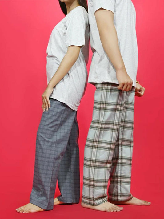 Funky's Printed Checked Loungewear Trouser-14624