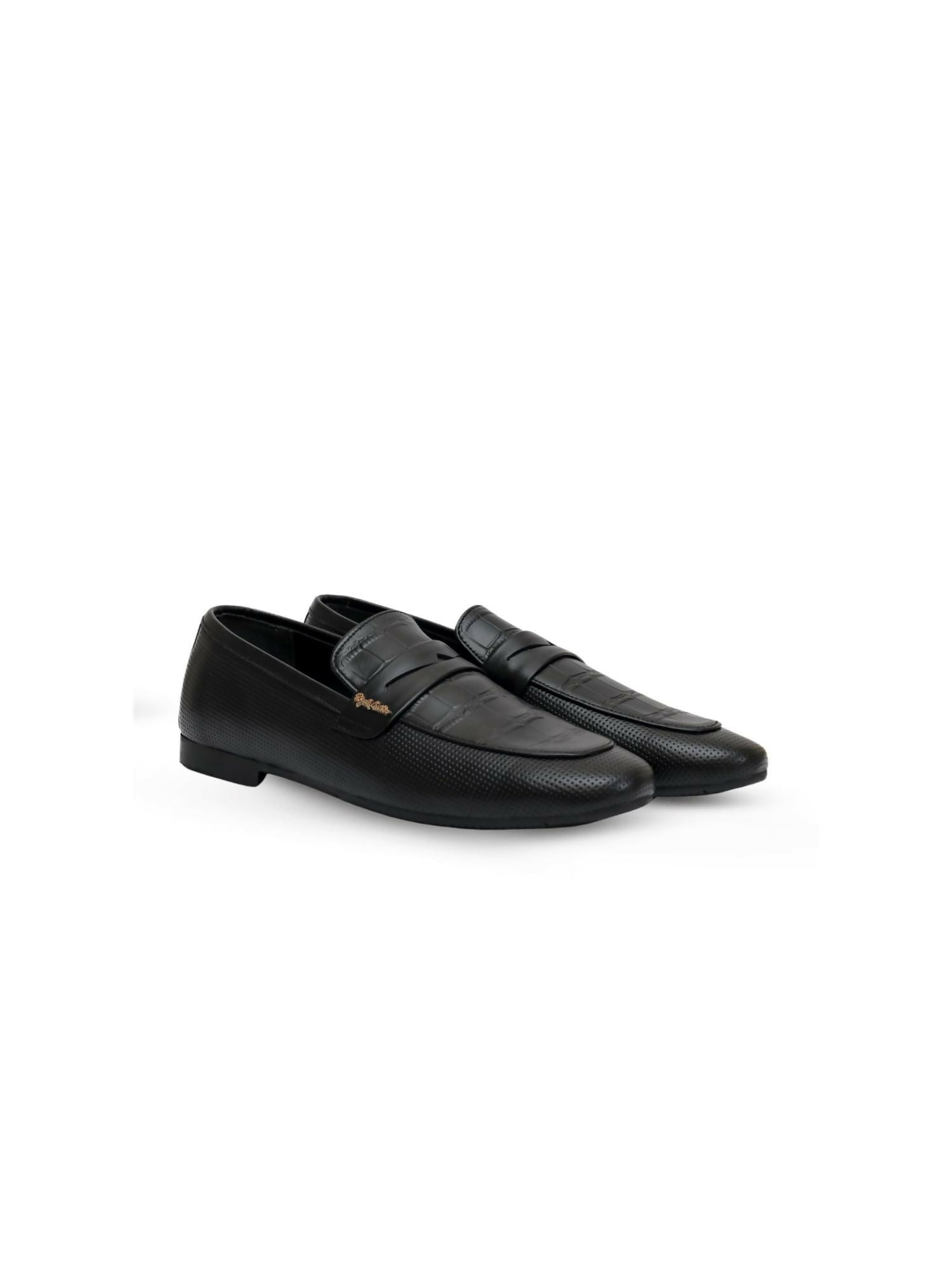 Black Royale Leather Men’s Loafers