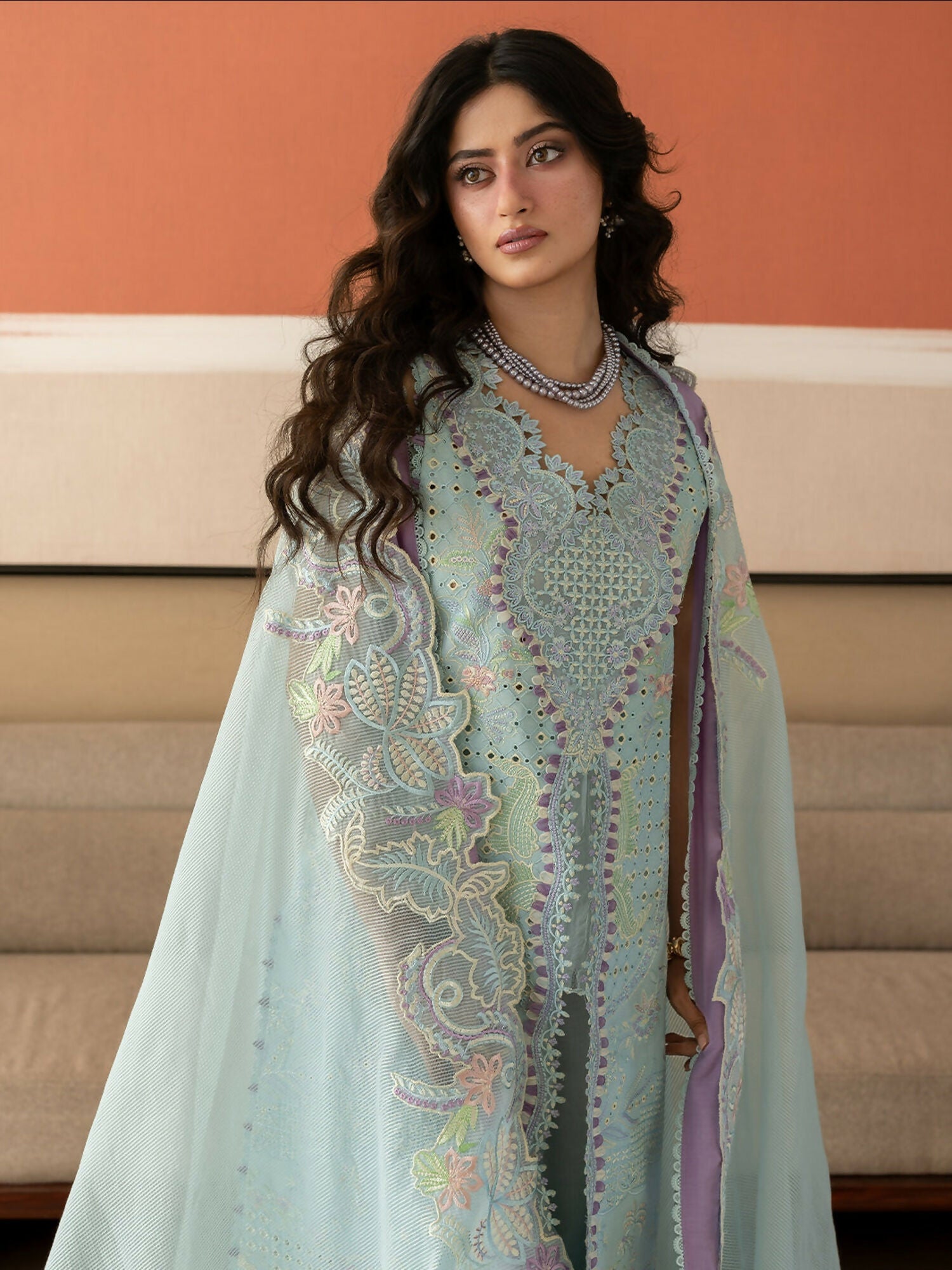 Mahnur Sirene Luxury Lawn'26 Embroidered Unstitched 3-Piece Suit-S-13