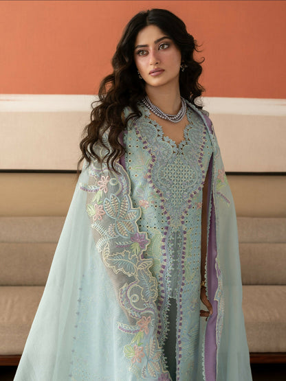 Mahnur Sirene Luxury Lawn'26 Embroidered Unstitched 3-Piece Suit-S-13