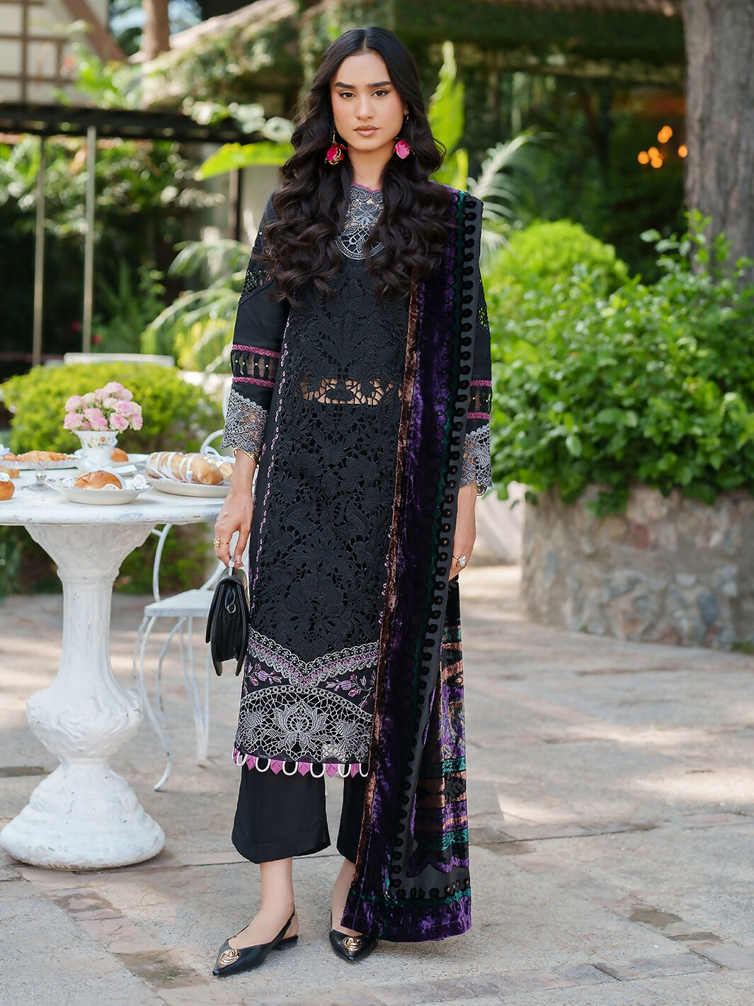 Parishay Panache Winter Corduroy Embroidered Stitched 3-Piece Suit-PNE-01