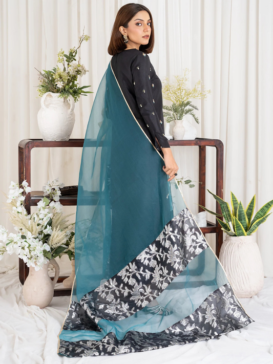 Allure By IH Luxury Pret Raw Silk Embellished Stitched 3-Piece Suit-Rita