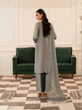 Allure By IH Be-My-Guest Thai silk Embroidered Stitched 3-Piece Suit-Wild Cold