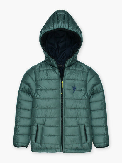Green Velvour  Puffer Jacket-VJ20-C