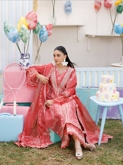 Binilyas Carnival Lawn Embroidered Stitched 3-Piece Suit-32-A