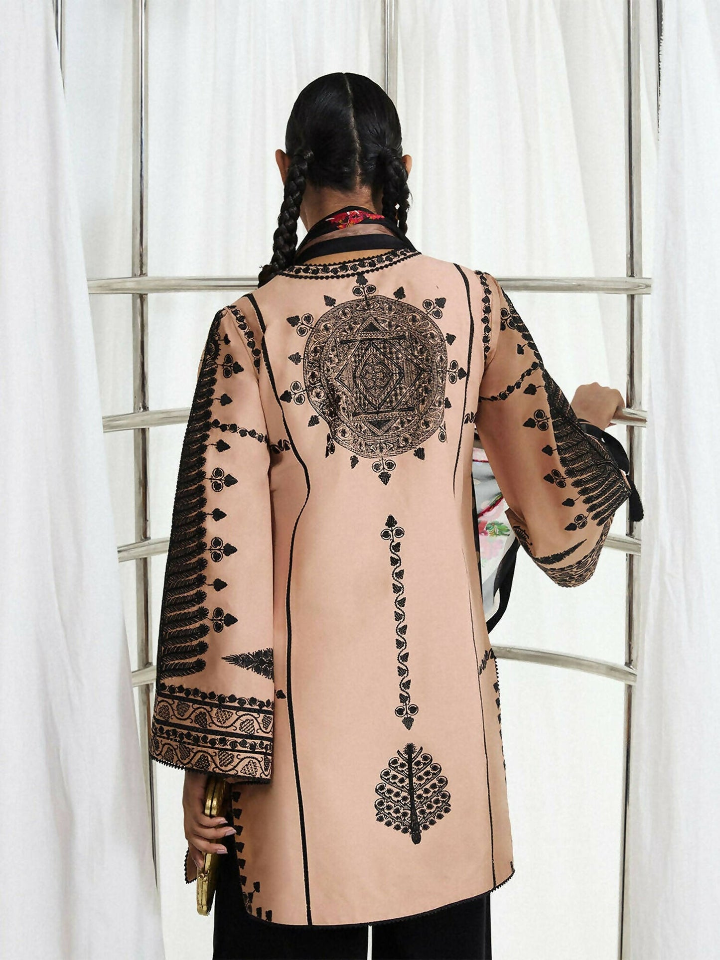 Jugnu by Hussain Rehar Silk Printed Scarf-Dita