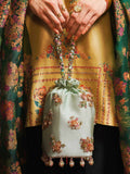 Hussain Rehar Basic Not Basic IV Raw Silk Embellished Stitched 3-Piece Suit-Mariglod