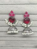 H&A Jewellery Traditional Dome-Shaped Jhumka Earrings with Pearl Drops