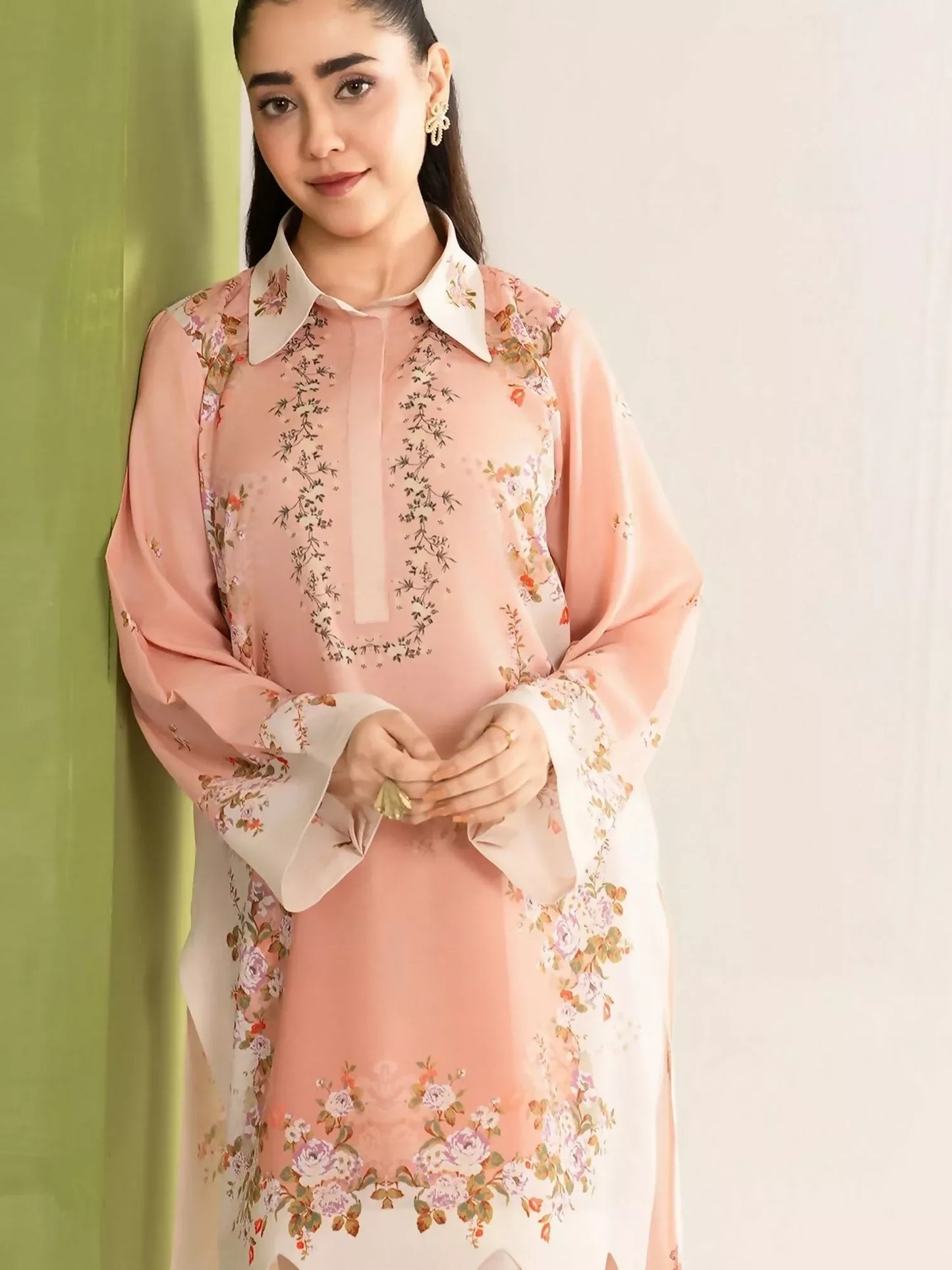 Panache Apparel Dear Summer Silk Lawn Printed Stitched Suit-Petal Play