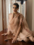 Hussain Rehar Basic Not Basic V Raw Silk Embellished Stitched 3-Piece Suit-Buff