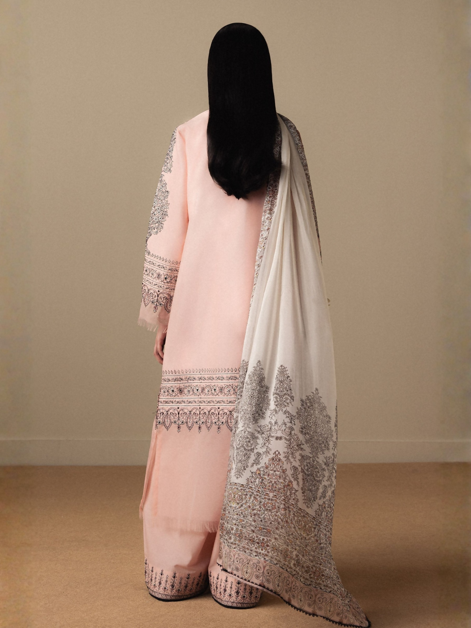 Zara ShahJahan Satori'26 Lawn Embroidered Unstitched 3-Piece Suit-Akahana-D11