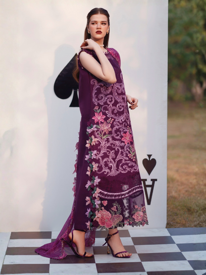 Parishay Summer Queen Lawn Embroidered Unstitched 3-Piece Suit-SQ-07