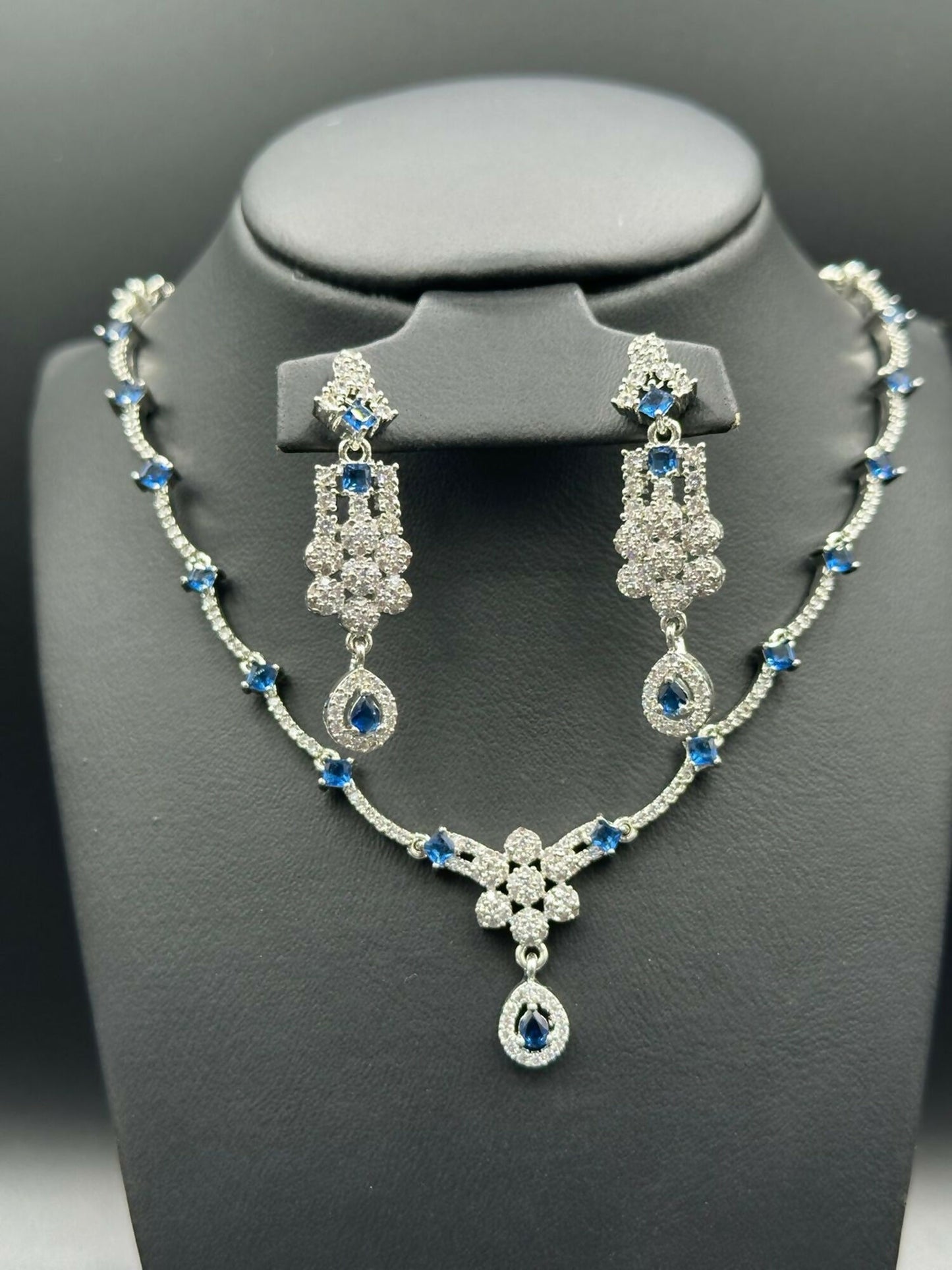 H&A Jewellery One Carat Silver Rhodium Plated Jewellery Set