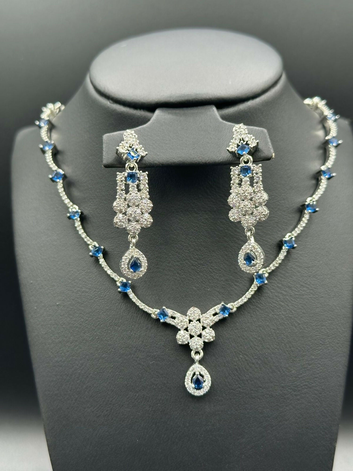 H&A Jewellery One Carat Silver Rhodium Plated Jewellery Set