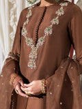 Hussain Rehar Basic Not Basic 3 Raw Silk Embellished Stitched 3-Piece Suit-Sorel