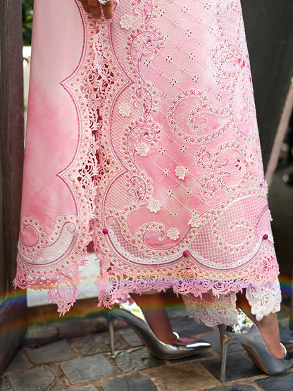 Mushq A Moi Luxury Lawn Embroidered Unstitched 3-Piece Suit-Silent Dreamer