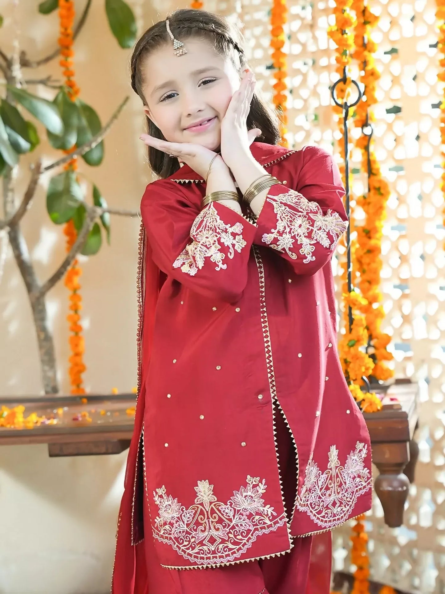 Panache Apparel Noore Eid Edit Sheesha Silk Embroidered Stitched Suit-Lumi