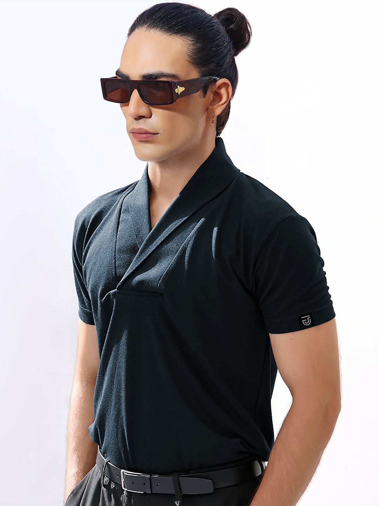 Men’s Jupiter pullover with shawl collar, left arm logo embroidery, made from 100% soft cotton fabric