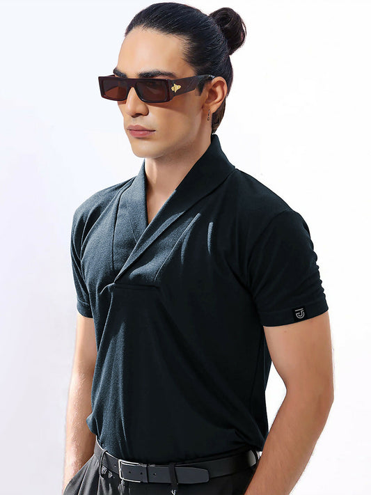 Men’s Jupiter pullover with shawl collar, left arm logo embroidery, made from 100% soft cotton fabric