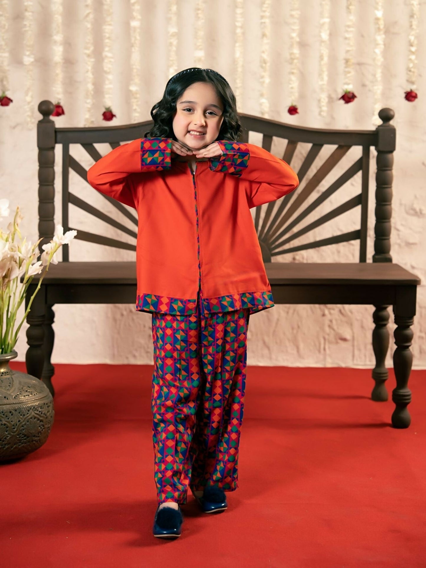 Velvour Girls Cotton Printed Co-Ord Set-VG187-A