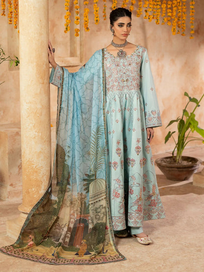 Shurooq Kanpur 1912 Silk Embellished Pishwas-Qutub Minar