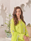 Ruby's Couture Shireen Raw Silk Embroidered Stitched 3-Piece Suit-Chandi