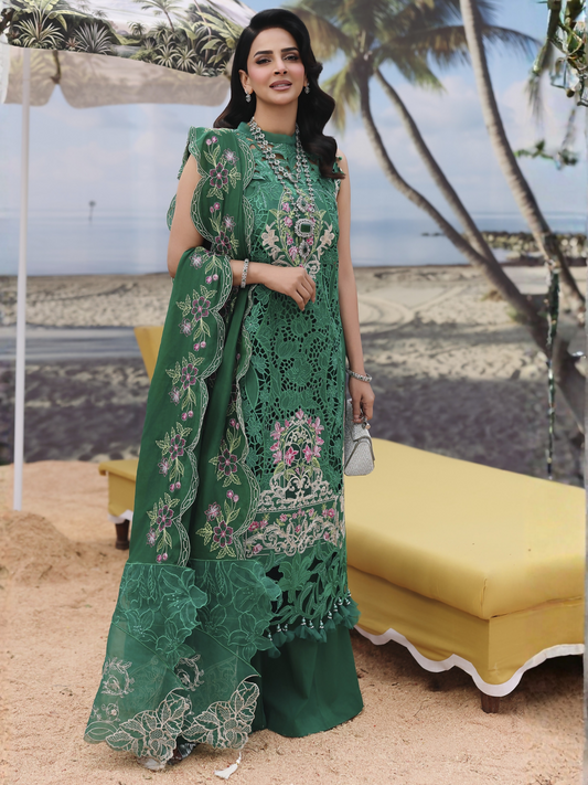 Parishay Monaco Luxury Lawn'26 Embroidered Unstitched 3-Piece Suit-MN-05