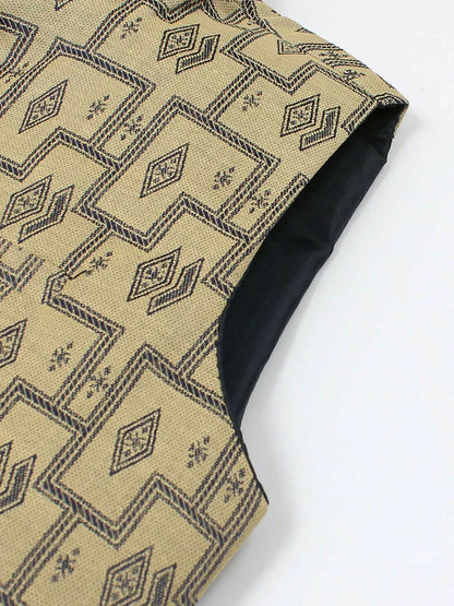 Velvour Boys Jacquard Printed Waistcoat-VW06-C