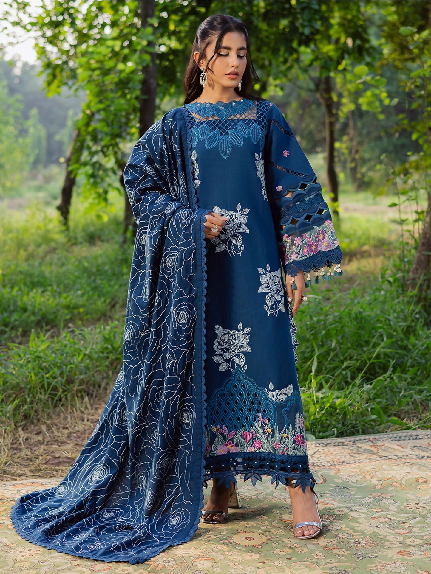 Parishay Winterwood Tales Khaddar Embroidered Unstitched 3-Piece Suit- WW - 12