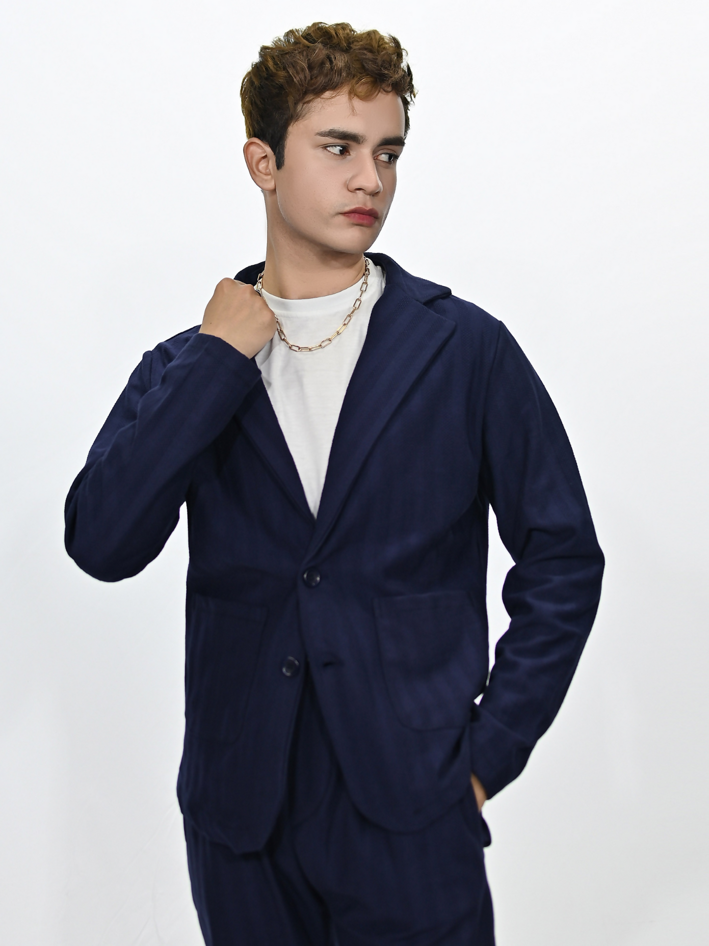 Jupiter Celebrity Self Textured Casual Pant Coat-14865