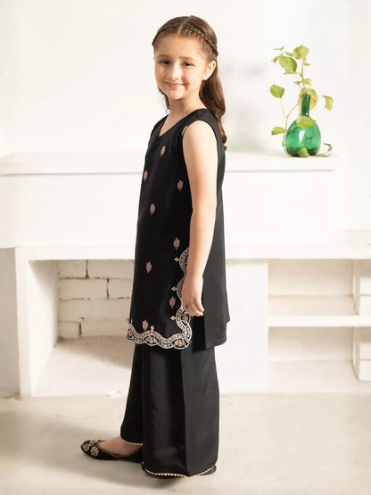 Panache Apparel Noore Eid Edit Sheesha Silk Embroidered Stitched Suit-Raha