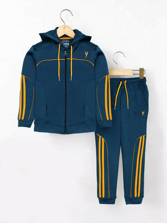 Blue Velvour Winter Tracksuit-#VWT05-D