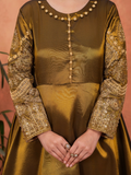 Stylish Collection Majeste Silk Embroidered Maxi-Zuri Golden