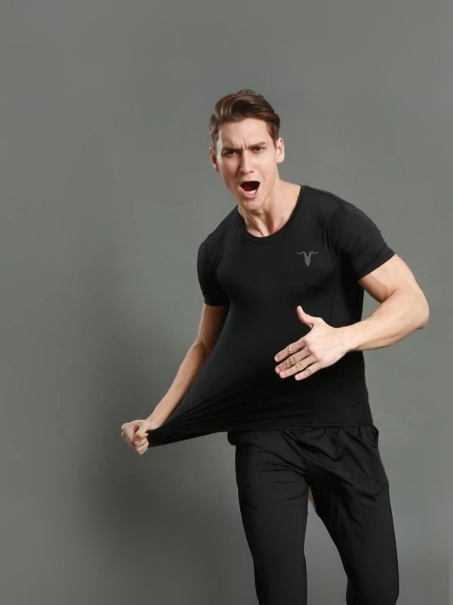 Black Jupiter Plain Reflector Logo Tee-Shirt-13527