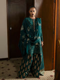 Hussain Rehar Basic Not Basic V Raw Silk Embellished Stitched 3-Piece Suit-Verdure