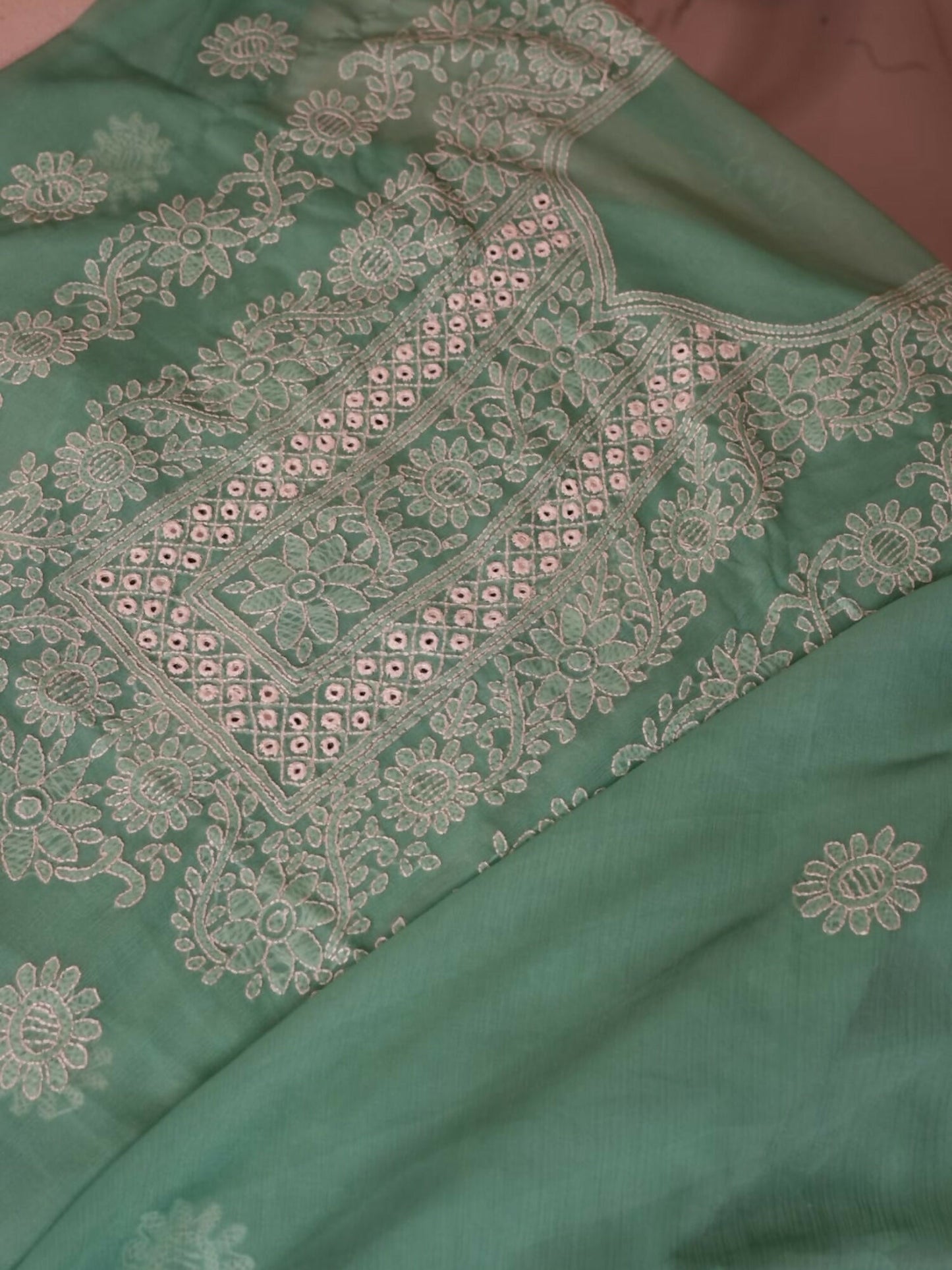 AB Hand Embroideries Chiffon Embroidered Unstitched 2-Piece Suit